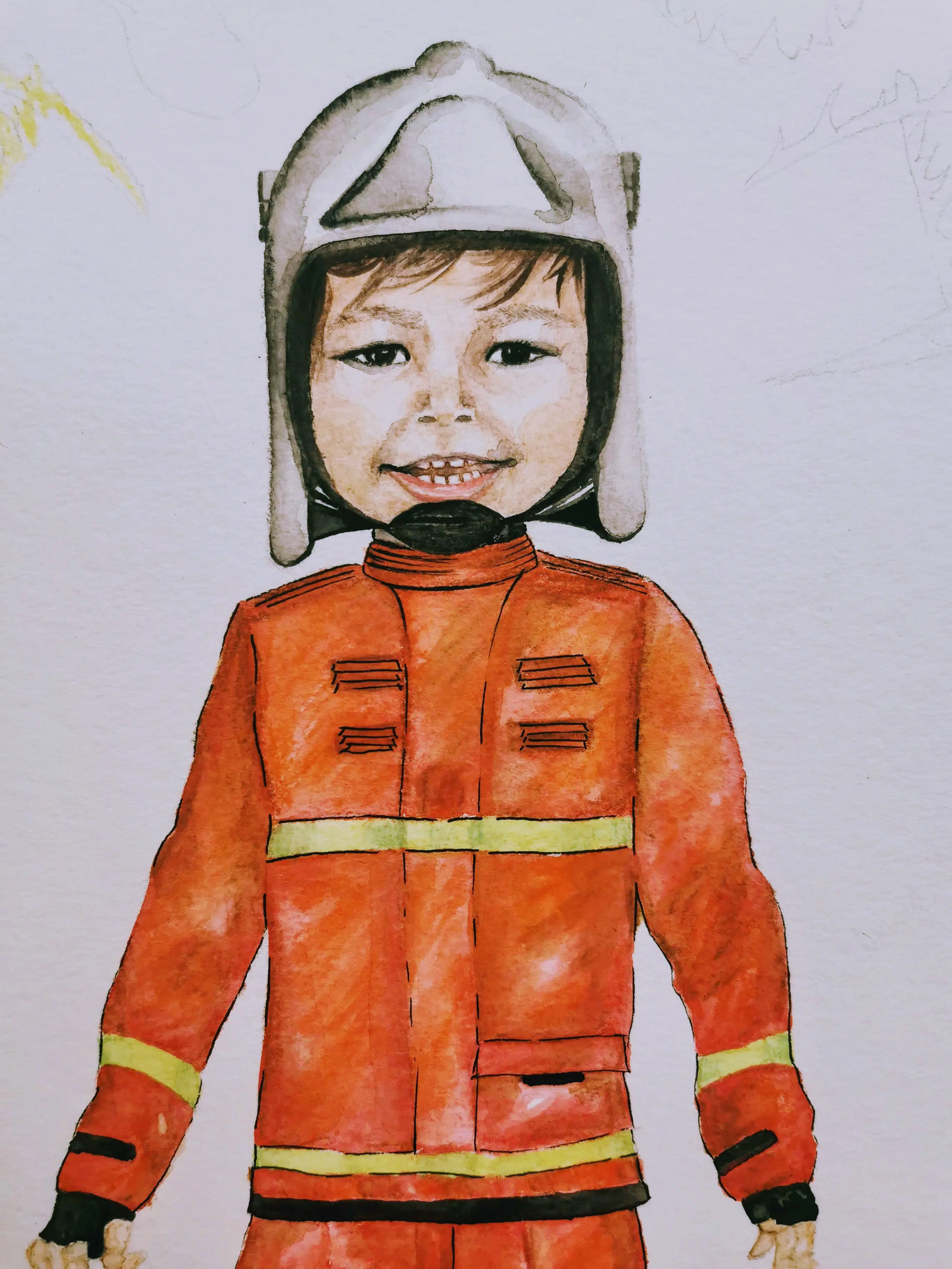 Portrait enfant pompier