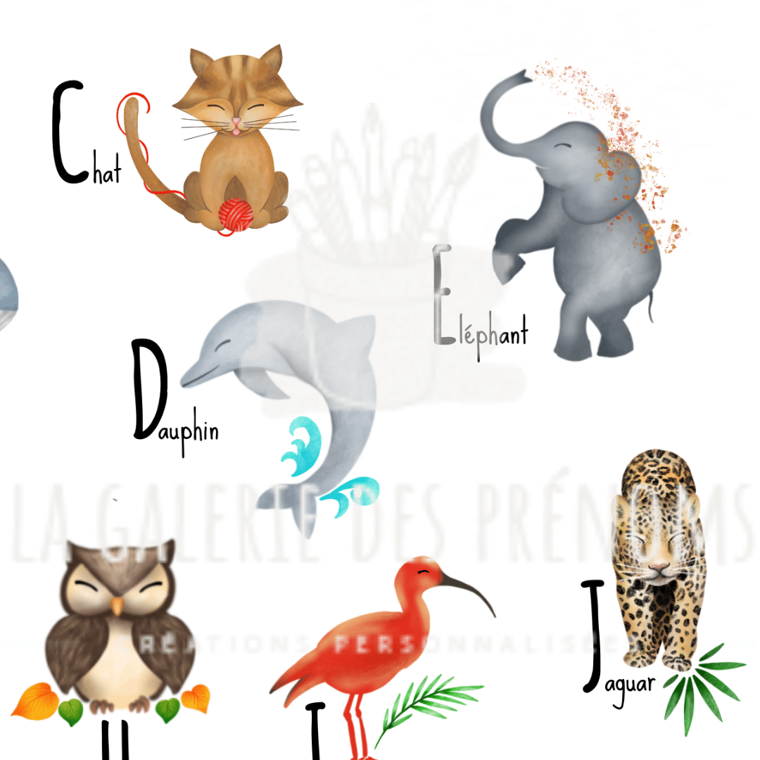 Aperçu de l'affiche alphabet animaux