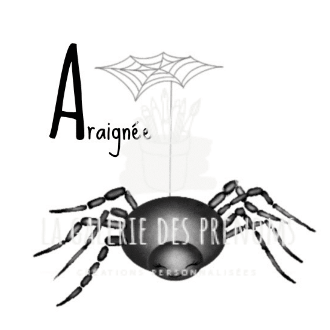 araignée de l'alphabet animaux